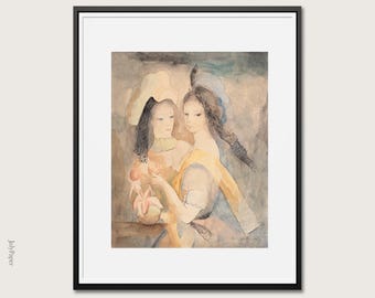 Marie Laurencin Art Print: Les Amies, Soft Pastel Women