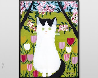 Black and White Cat by Maud Lewis Art Print