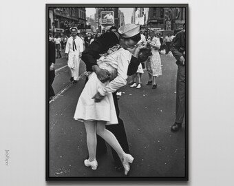 5x7 V-J デー タイムズスクエア キス 写真 海軍 水兵 看護師 第二次