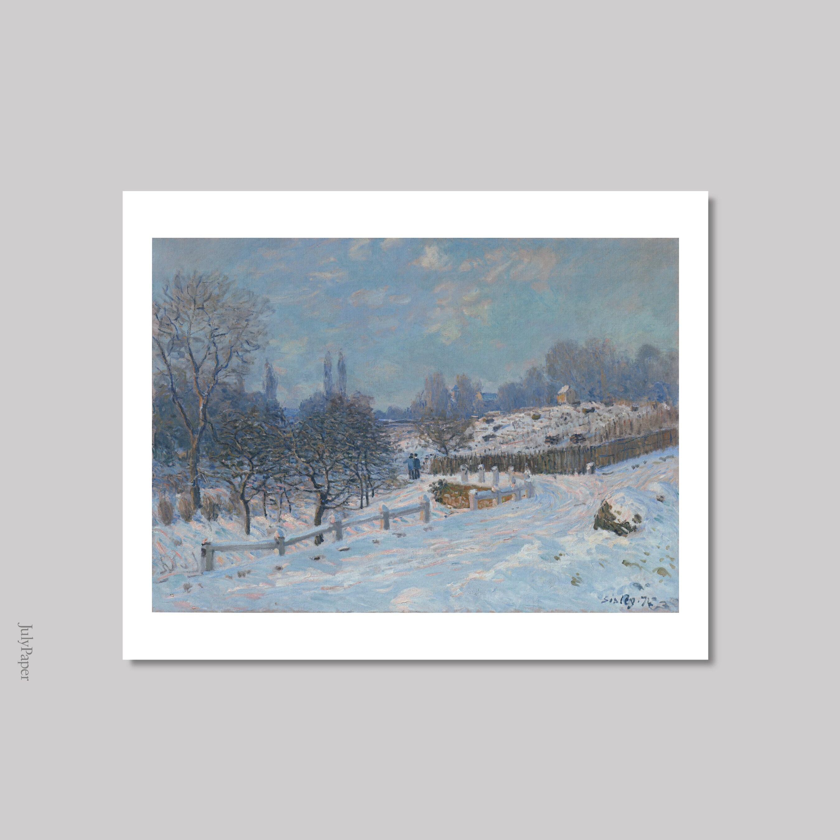 絵画】 ロシア 雪景色 風景画 ウッドバーニング