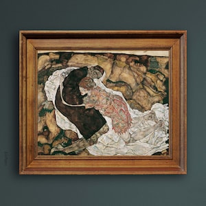 Death and Girl by Egon Schiele, Fine Art Print