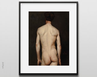 Albert Edelfelt Male Nude Art Print, 1874, Museum Quality