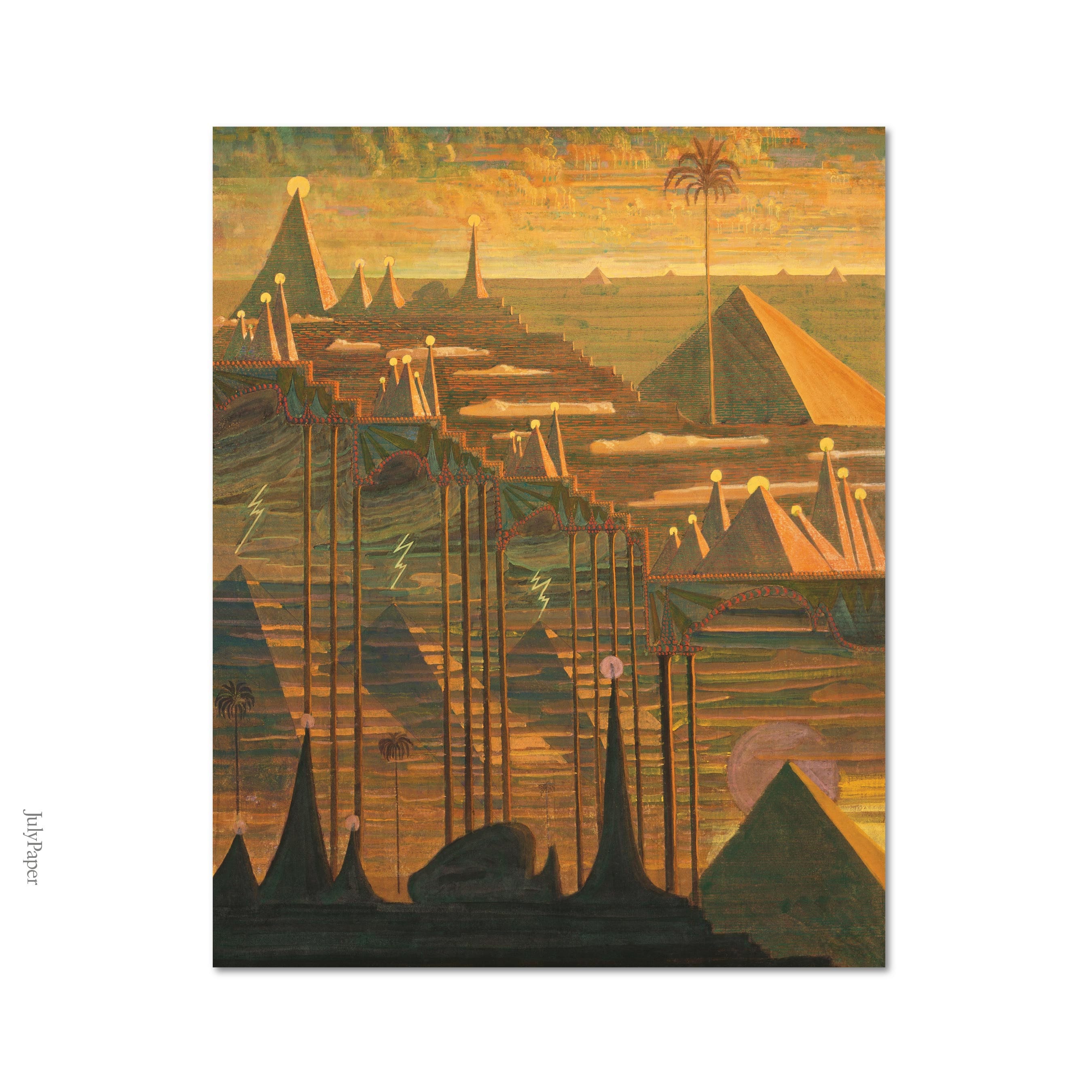 【超ポイント祭?期間限定】 Surrealist Pyramids the of (sonata 7 No. Sonata Print: Art 絵画