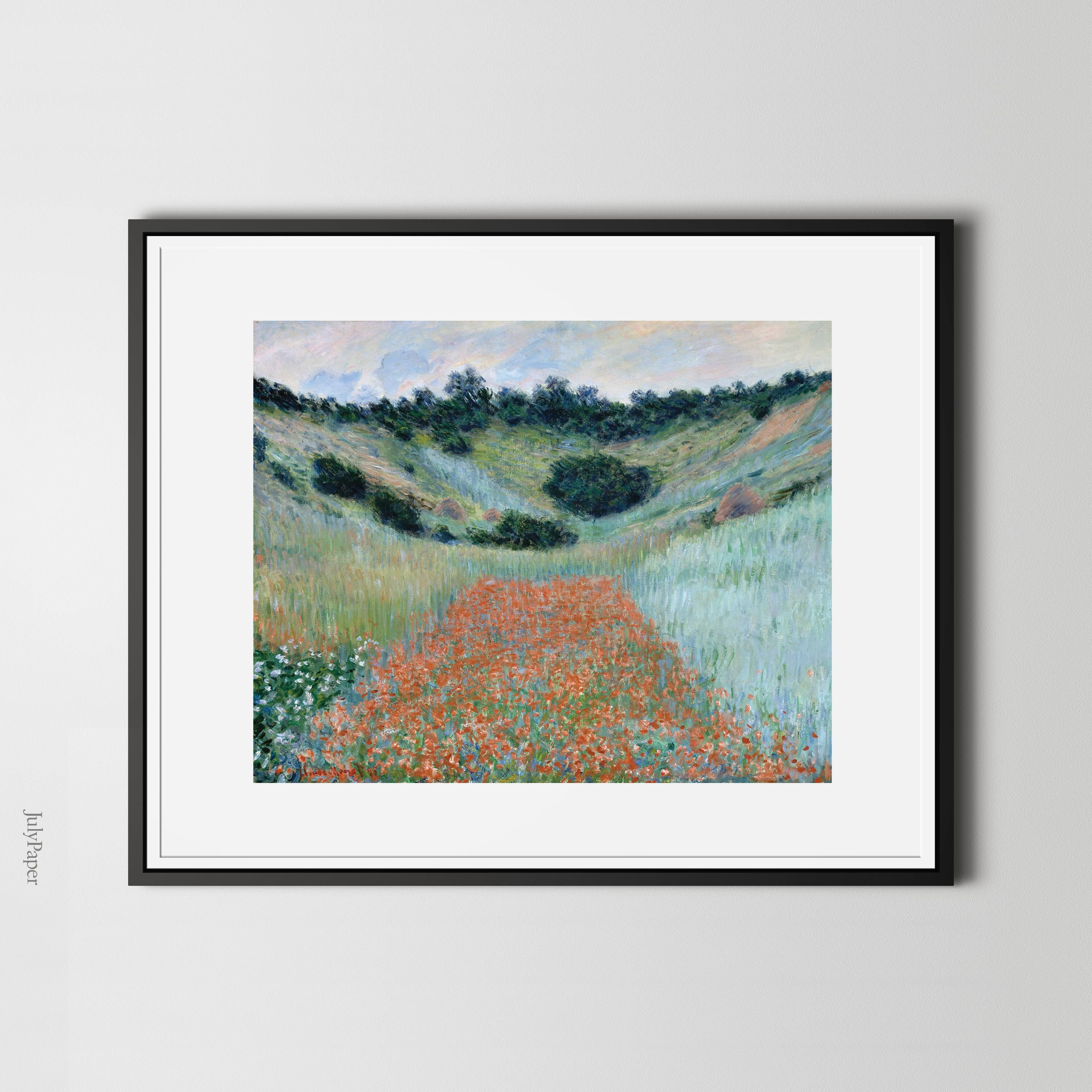 売れ筋アイテムラン Poppy Field in a Hollow Near Giverny by Claude Monet 絵画