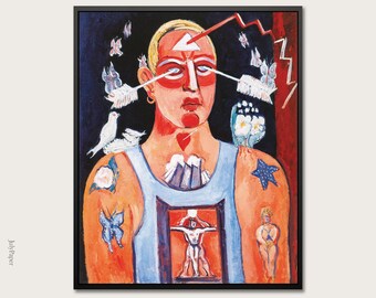 Marsden Hartley Sustained Comedy Art Print Gay Art LGBTQ Painting Queer Wall Decor Poster
