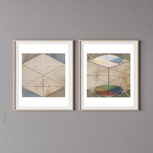 Hilma of Klint - The Swan Art Prints: Geometric Modern Art Set