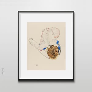 Woman with Blue Stockings by Egon Schiele, Fine Art Print