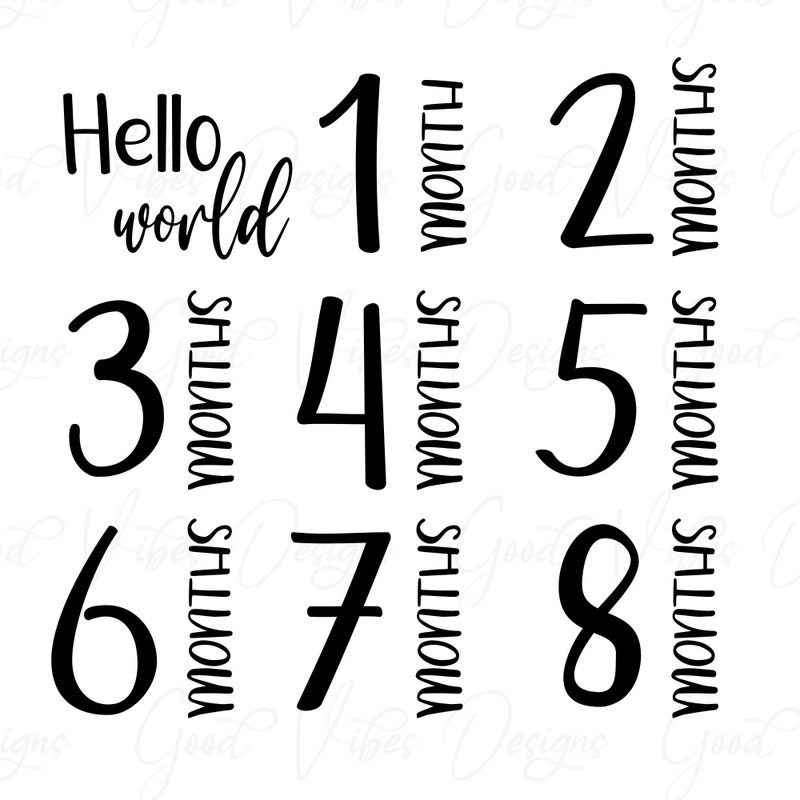 Baby Monthly Milestone Svg - Etsy