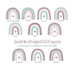 Oma PNG bundel, oma Rainbow Designs, zwangerschap onthullen bundel, Moederdag bundel, Yaya png, Mema, Gigi, overgrootmoeder, Nana, Grami