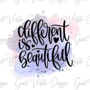 different is beautiful png, Different Not Less PNG, Autism Clipart, Autism Awareness, Autism Mom PNG, Autism Mom png, Different Ability png
