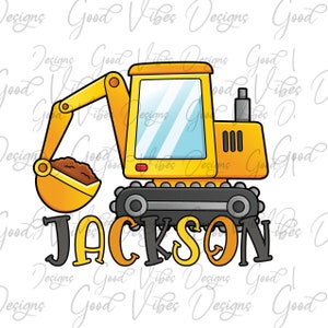 Custom Name Tractor PNG, Boy Tractor sublimation, Truck Name sublimation, Blue font name png, Personalized Tractor Name design shirt png