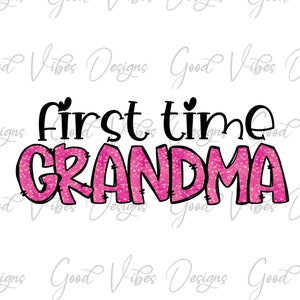 Erstes Mal Oma lass die Verwöhnung beginnen PNG, Rosa Oma PNG, Oma Shirt, Oma Geschenk, Mädchen Schwangerschaft Ankündigung png, Oma png