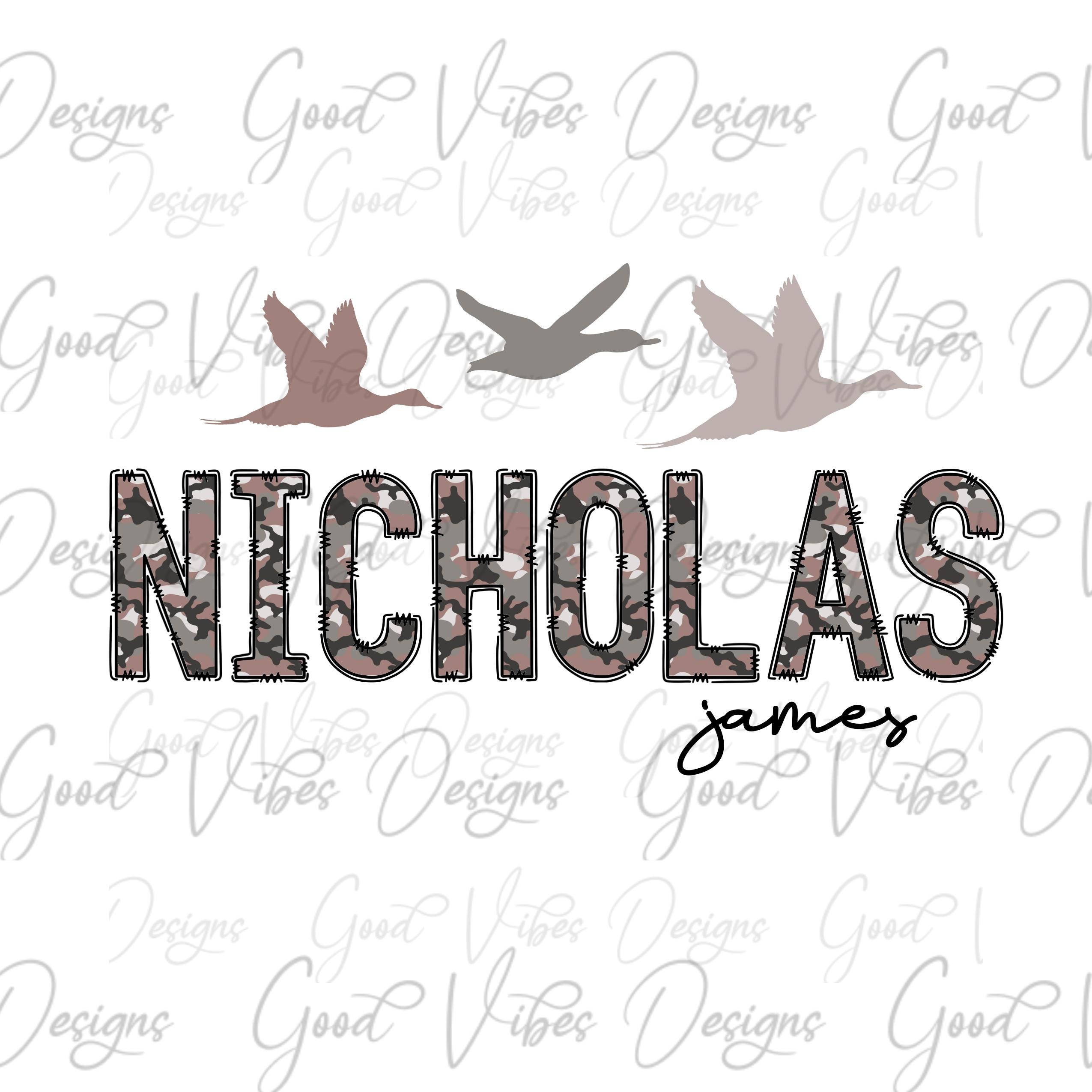 Custom Duck Camo Name PNG, Boy sublimation digital download, Camo Letter Name sublimation, Camo font name png, Personalized Name shirt png