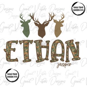 Aangepaste herten camouflagenaam png, jongen sublimatie digitale download, camouflageletternaam sublimatie, camouflagelettertypenaam png, gepersonaliseerde naam shirt png