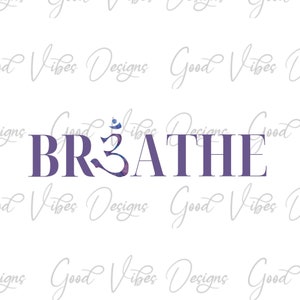 Respira con il simbolo OM - PNG Sublimation Download - Motivational png - Inspiration png - Namaste png - journal template - Ansia png
