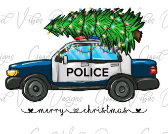 Police Car Christmas shirt, Merry Christmas Police Car png, Kids Police Car Merry Christmas PNG, Police Wife png, Boy Police Christmas png