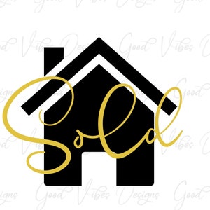 Sold - SVG & PNG Download - Home svg - House svg - Ownership svg - Realtor svg - Real estate agent svg - Commercial use svg - listing agent