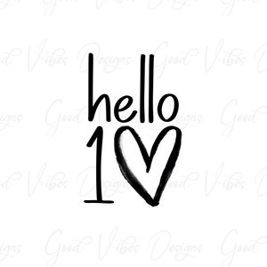 Hello 10 - SVG & PNG Download - 10 jahre altes T-Shirt - 10 Jahre Geburtstagsshirt - 10 Jahre Geburtstag - Mädchen Geburtstag svg - 10 Jahre svg