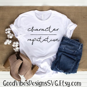 character reputation SVG, character over reputation svg, community svg, no competition svg, office wall art svg, team work svg, ethical svg