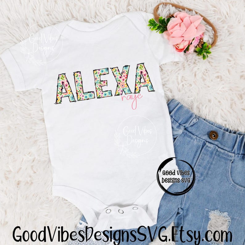 Custom Name PNG, Girl Sublimation Digital Download, Pink Shabby Chic ...
