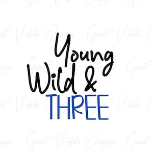 Junge Wilde und Drei PNG Sublimation Download - 3 Jahre alt Shirt - 3 Jahre Geburtstag Shirt - drei Jahre alt Geburtstag - Kleinkind Geburtstag Shirt