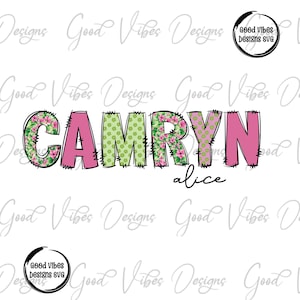 Custom Name PNG, Girl sublimation digital download, Pink Floral Chic Name sublimation, Pinks font name png, Personalized Name shirt png