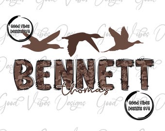 Custom Duck Camo Name PNG, Boy sublimation digital download, Camo Letter Name sublimation, Camo font name png, Personalized Name shirt png