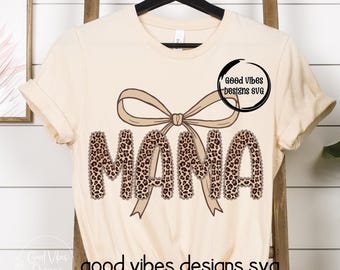 MAMA Brown Leopard Coquette PNG, Trendy Bow Mama Sublimation Design, Aesthetic Western Mama Digital Download, Leopard Print Mom PNG