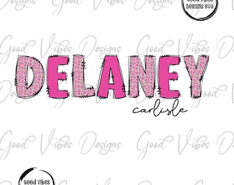 Custom Name png, Personalized Name PNG, Leopard Pink custom png, Girl name PNG, Animal Print Name png, Personalized baby birth gifts