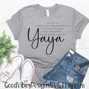 Yaya Definition svg, Yaya svg, Yaya noun svg, Grandmother svg, Grandma svg, Nana svg, Fabulous Women svg, Yaya CutFile SVG, Yaya noun design