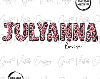 Custom Name png, Personalized Name PNG, PNG Personalized Design, Personalized png, Leopard custom png, Girl name PNG, Pink Leopard name png