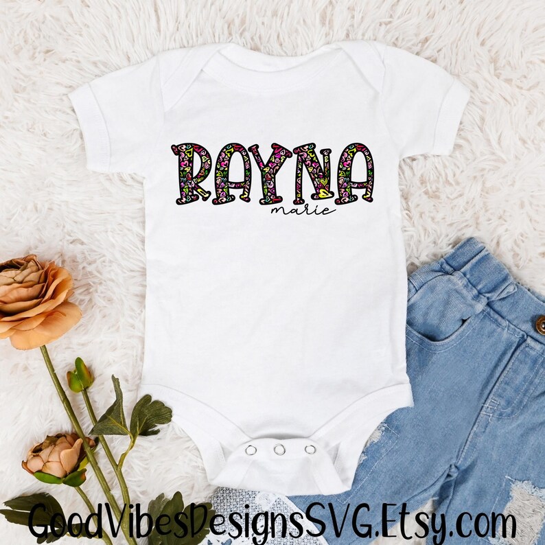 Rayna Lettering Custom Name PNG, Girl Sublimation Digital Download, Colorful Heart Name ...