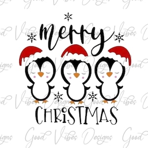 Merry Christmas Penguins PNG Sublimation download, little girl 1st Christmas png, Penguin sublimation, Christmas Penguin PNG, Penguin PNG