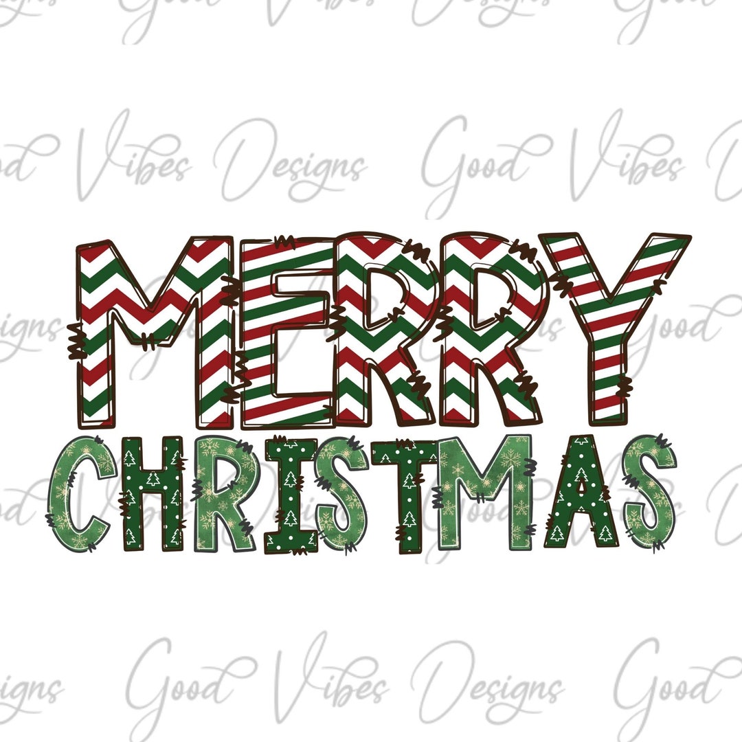 Merry Christmas Design PNG Download Sublimation Download - Etsy