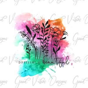 different is beautiful png, Different Not Less PNG, Autism Clipart, Autism Awareness, Autism Mom PNG, Autism Mom png, Different Ability png