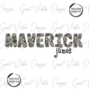 Nombre de camuflaje personalizado PNG, descarga digital de sublimación de niño, sublimación de nombre de letra de camuflaje, nombre de fuente de camuflaje PNG, camiseta con nombre personalizado PNG