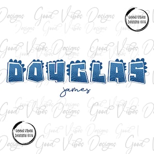 Benutzerdefinierter Name Blauer Dinosaurier Name PNG, Junge Sublimation digitaler Download, Dinosaurier Name Sublimation, Dinosaurier Schriftname png, Dinosaurier Name png