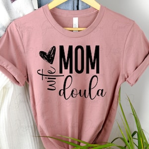 wife mom doula svg, Doula black letters and hearts svg, Doula svg cut file, gift for my Doula, doula tumbler svg, doula shirt svg design