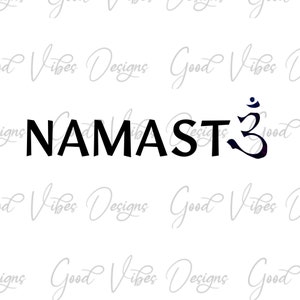 Namaste con simbolo OM - PNG Sublimation Download - Motivational png - Ispirazione png - Namaste png - modello di diario - Ansia png