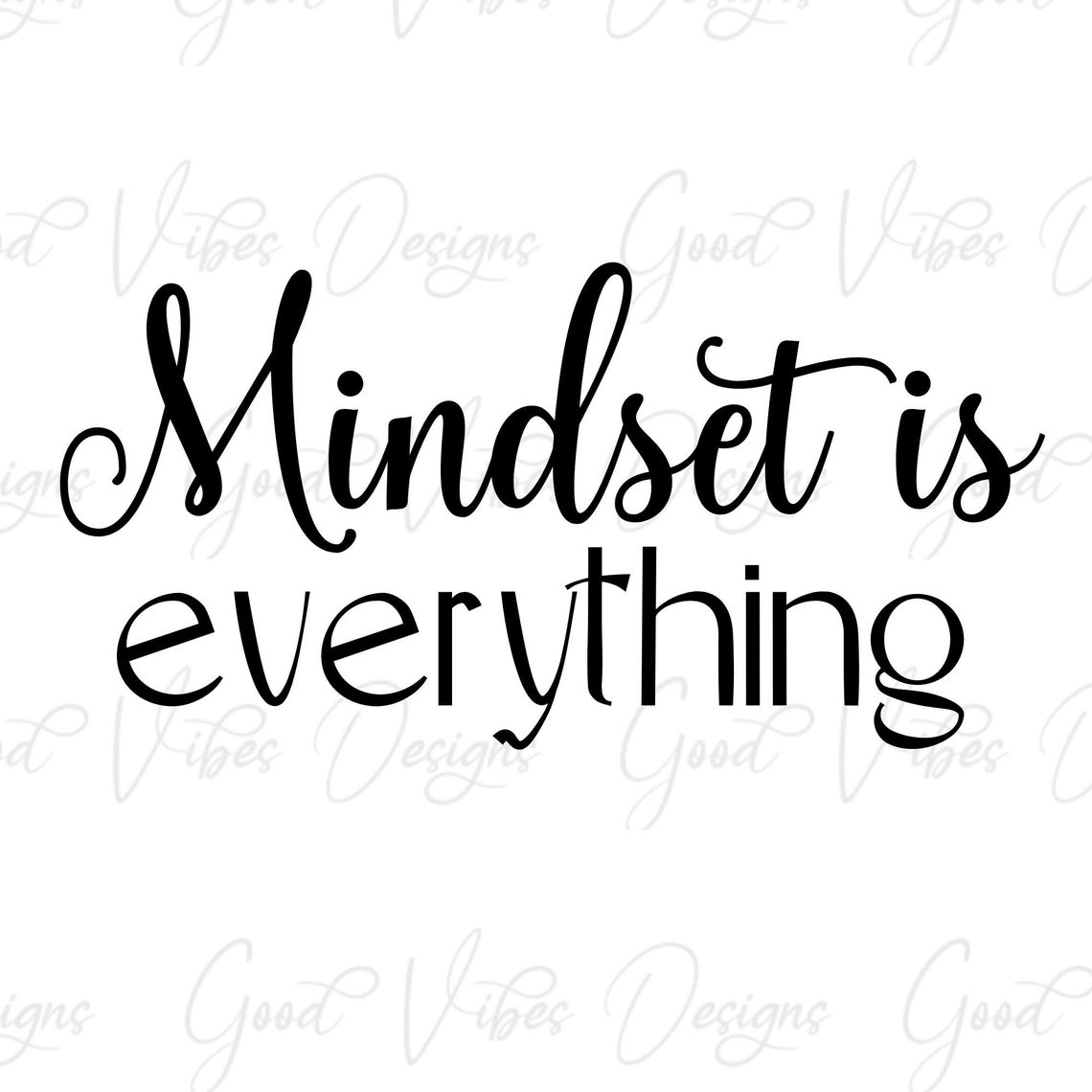 Mindset is Everything Quote SVG & PNG Download Positive Etsy