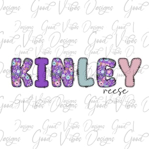 Custom Floral Name png, Purple Vintage Floral font, Custom floral name shirt PNG, Girl name sublimation digital download, Purple Name png