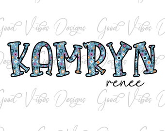 Custom Name PNG, Girl sublimation digital download, Daisy Shabby Chic Name sublimation, Floral font name png, Personalized Name shirt png
