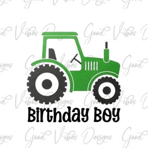 Birthday Boy Green Tractor PNG, 1er anniversaire tracteur PNG, Tracteur PNG, Red tractor png design, 1er anniversaire, chemise d’anniversaire d’un an