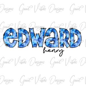 Custom Name PNG, Boy sublimation digital download, Blue Letter Name sublimation, Blue font name png, Personalized Name shirt sign png