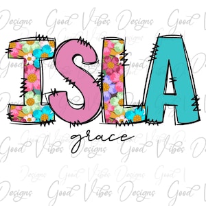 Custom Floral Name png, Vintage Floral font, Custom floral name shirt PNG, Girl name sublimation download, Pink Name png, Personalized png