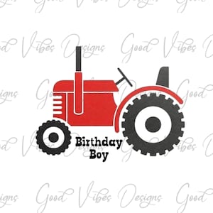 Birthday Boy Red Tractor PNG, 1er anniversaire tracteur PNG, Tracteur PNG, Red tractor png design, 1er anniversaire, chemise d’anniversaire d’un an