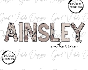 Custom Floral Name png, Dusty Taupe Vintage Floral font, Custom floral name shirt PNG, Girl name sublimation png download, Taupe Name png