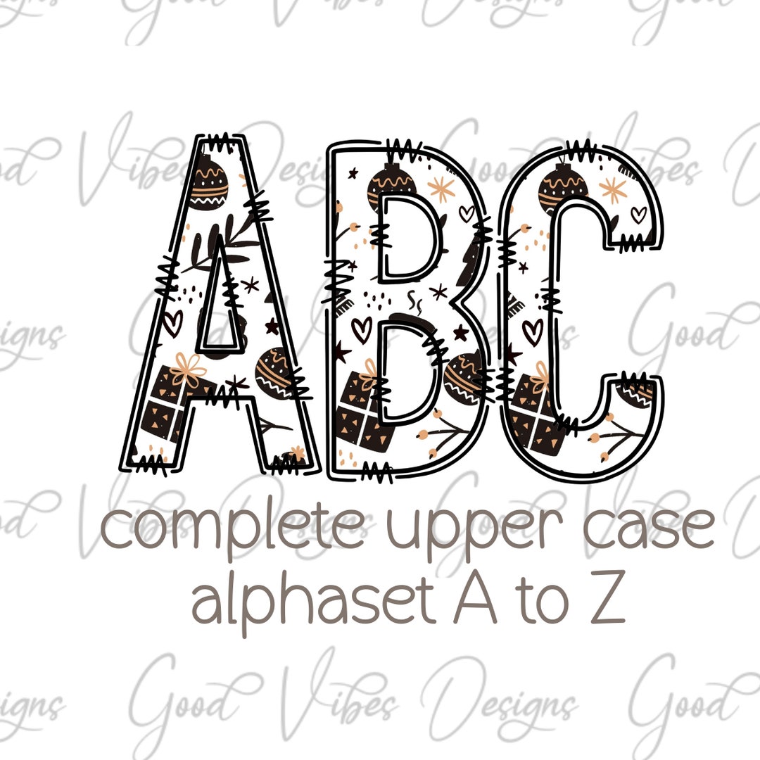 Christmas Themed Alphabet Christmas Doodle Christmas Unique Etsy christmas-alphabet-letters-printable-free-printable-word-searches