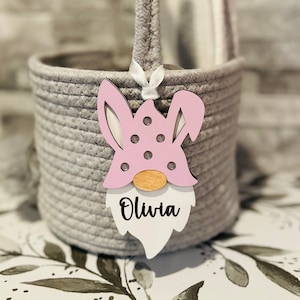 Etiqueta de nome de Páscoa de gnomo personalizada • Etiquetas de gnomo personalizadas • Etiquetas de nome de primavera • Etiquetas de cesta de Páscoa • Cartões de lugar de Páscoa • Presentes de Páscoa de gnomo •