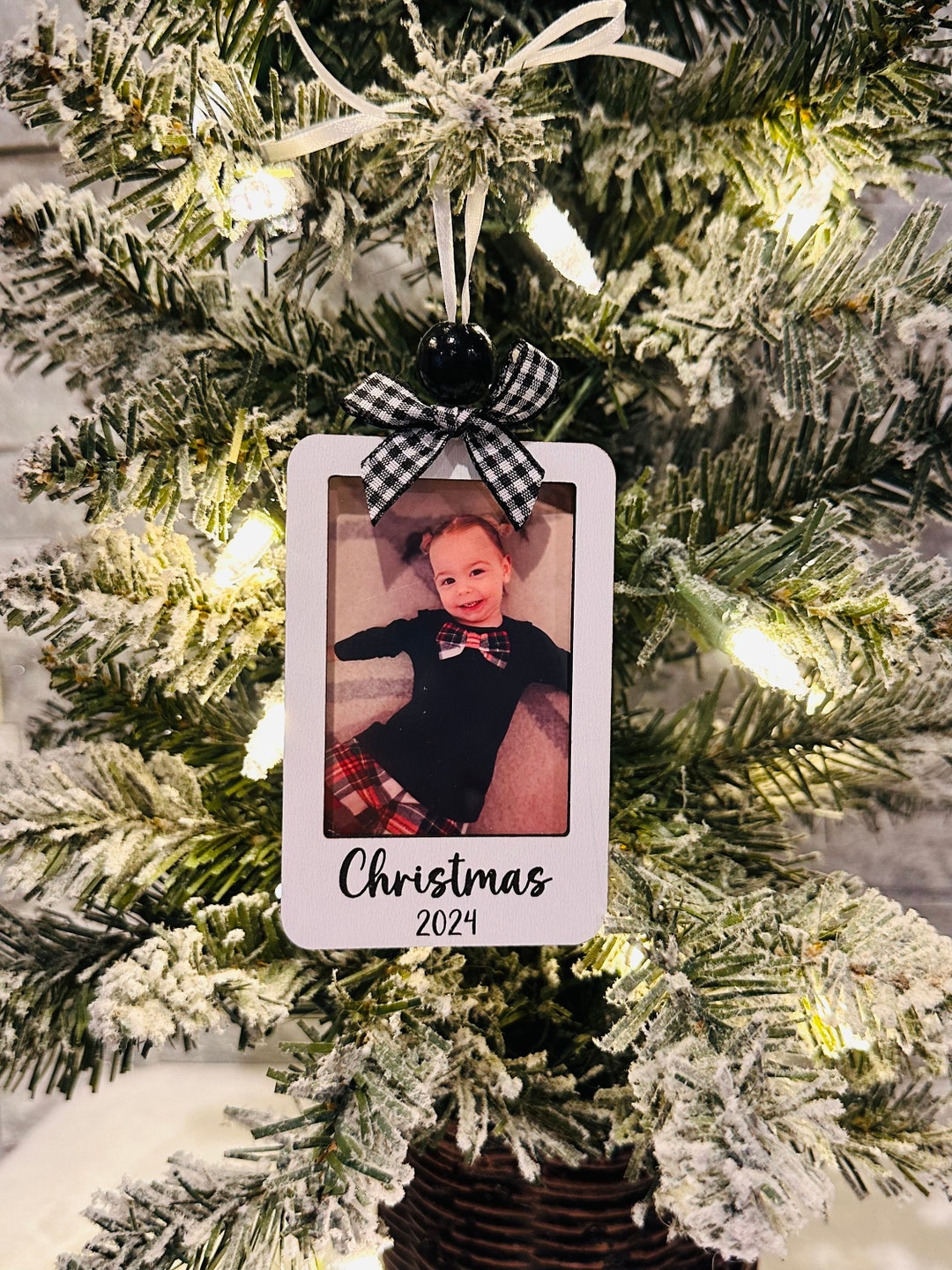 Personalized Christmas Ornament Photo Frame Ornament 2024 Christmas